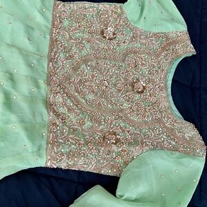 Pistachio Green Anarkali Party Wedding Dress (New)